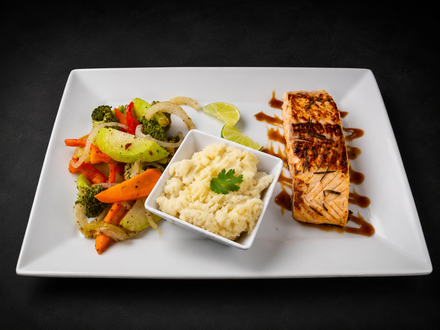 Herb-Grilled Salmon - Pura Vida Grill